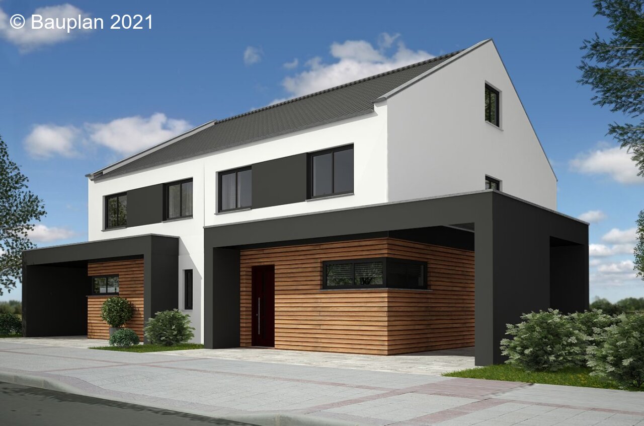 Moderne Doppelhaushälfte, massiv und energiesparend gebaut, individuell planbar 